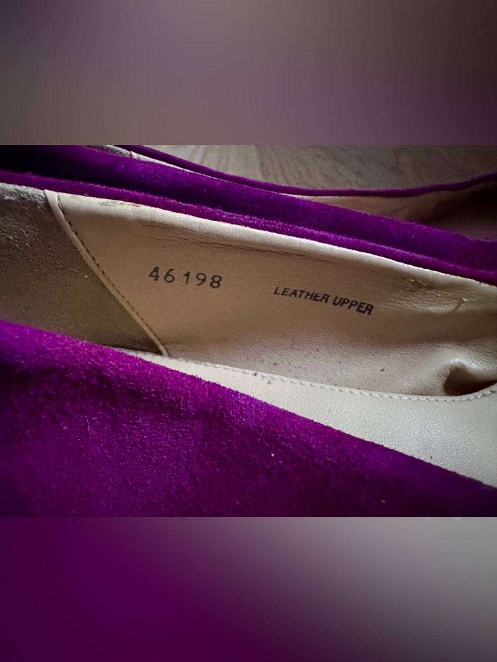 J.Crew Cece Flats Ballet Shoes Purple Suede Made In Italy Size US 8 - Picture 4 of 5